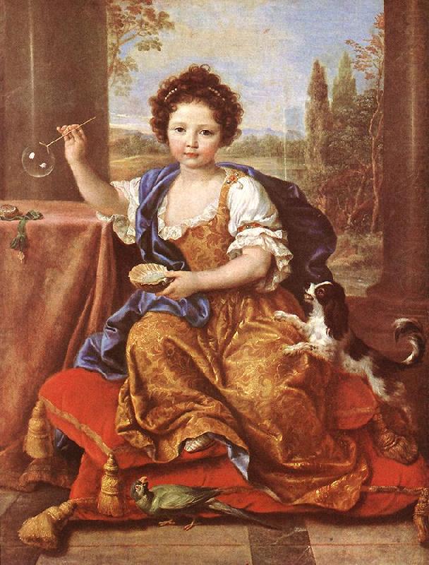 Girl Blowing Soap Bubbles, MIGNARD, Pierre